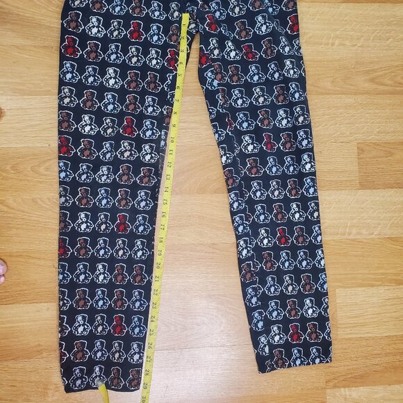 Ernest Le Gamin All Over Teddy Bear Slim Straight Mid Rise Jeans 28W/29L - Picture 8 of 16